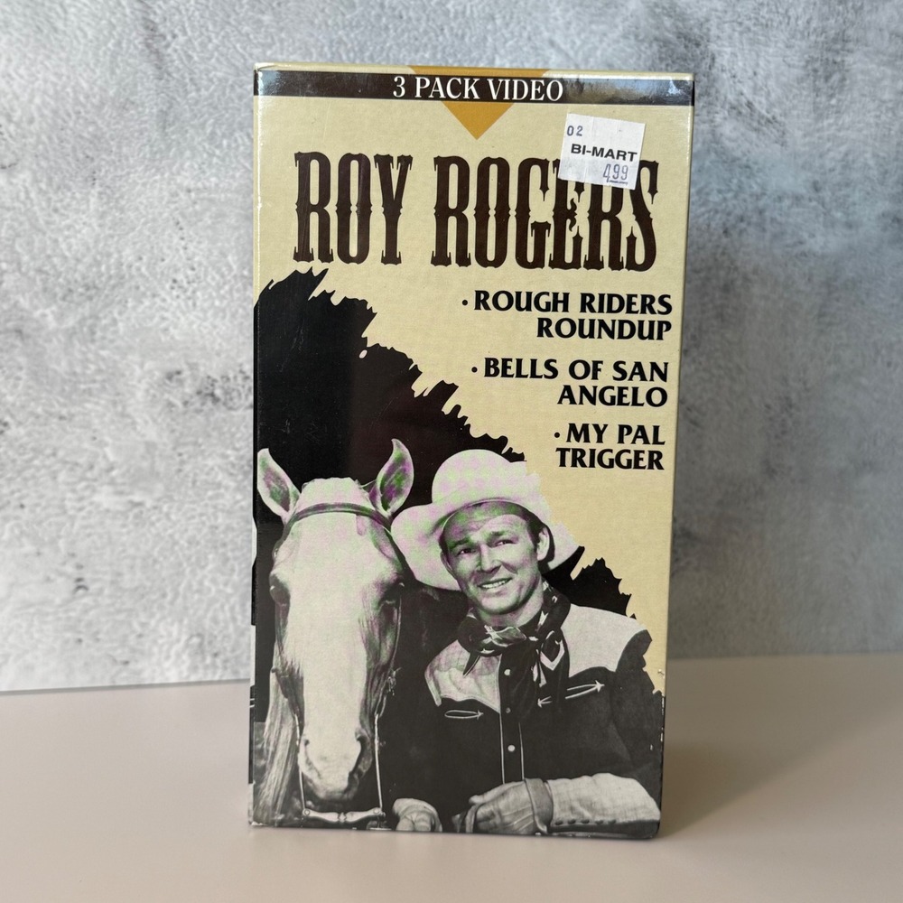 Roy Rogers 3pk Video VHS 1997 New Factory Sealed Trigger San Angelo Rough Riders